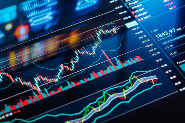 Cryptocurrency transfer process to a business account in Serbia visualized through trading charts